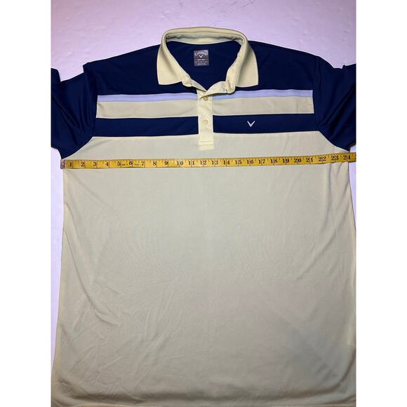 Callaway Opti-Dri Golf Polo Shirt - Men's L - Striped - Picture 3 of 6
